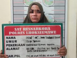 Polres Lhokseumawe Tangkap Perempuan Pemilik 9,14 Gram Sabu, Pelaku Mengaku untuk Dijual Kembali