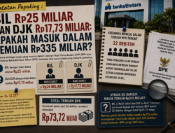 Catatan Papaking : BIL Rp25 Miliar dan DJK Rp17,73 Miliar: Apakah Masuk dalam Temuan Rp335 Miliar?