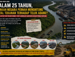 Catatan Papa King : Dalam 25 Tahun, Apakah Negara Pernah Menghitung Total Tekanan terhadap Teluk Adang?  Ketika Setiap Izin Terlihat Benar, Tetapi Akumulasi Dampaknya Belum Pernah Dihitung