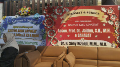 Kantor Baru, Advokat Assoc. Prof. Dr. Jaidun dan Sahabat Teguhkan Komitmen Pelayanan Hukum