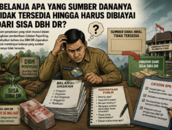 Catatan Papa King : “Belanja Apa yang Sumber Dananya Tidak Tersedia hingga Harus Dibiayai dari Sisa DBH DR?”