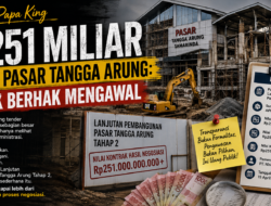 Catatan Papa King : Rp251 Miliar untuk Pasar Tangga Arung: Publik Berhak Mengawal