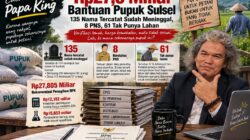 Catatan Papa King : Rp27,8 Miliar Bantuan Pupuk Sulsel, 135 Nama Tercatat Sudah Meninggal, 8 PNS, 61 Tak Punya Lahan
